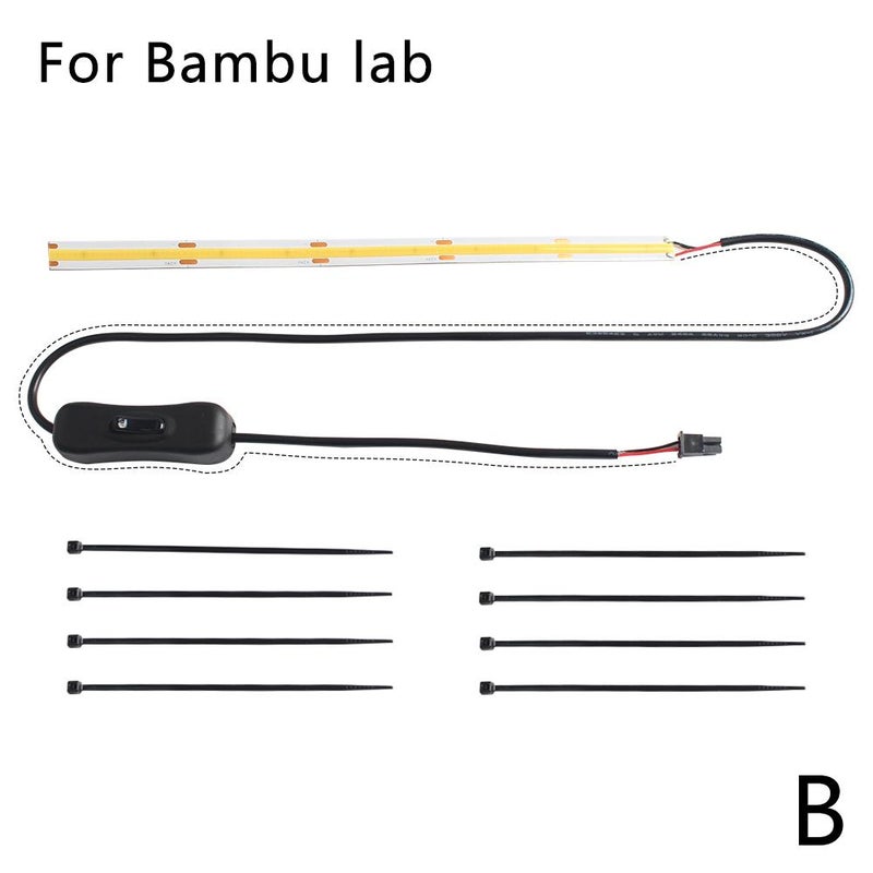 3D printer accessory: Compatible with Bambu Lab A1/A1mini LED light strip with adapter for connecting to lighting systems.